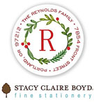 Stacy Claire Boyd Return Address Label/Sticky - Christmas Greenery (Holiday)