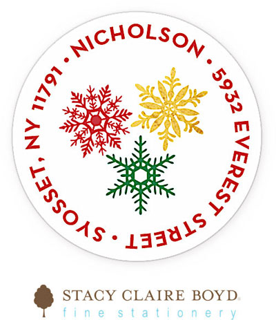 Stacy Claire Boyd Return Address Label/Sticky - So Happy (Holiday)