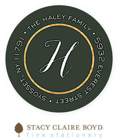 Stacy Claire Boyd Return Address Label/Sticky - Lovely Leaves (Holiday)
