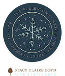 Stacy Claire Boyd Return Address Label/Sticky - Sweet Snowfall (Holiday)