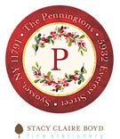 Stacy Claire Boyd Return Address Label/Sticky - Gorgeous Garland (Holiday)