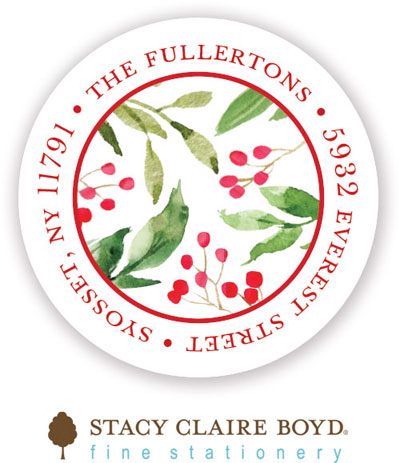 Stacy Claire Boyd Return Address Label/Sticky - Lovely Christmas (Holiday)