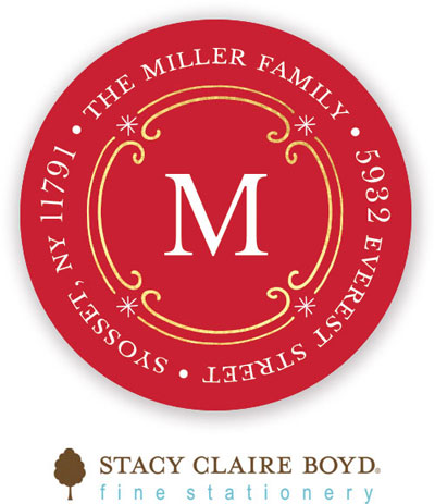 Stacy Claire Boyd Return Address Label/Sticky - Simply Wonderful (Holiday)