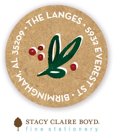 Stacy Claire Boyd Return Address Label/Sticky - Casual Christmas (Holiday)