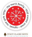 Stacy Claire Boyd Return Address Label/Sticky - Big Holly Jolly (Holiday)