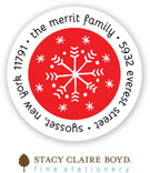 Return Address Label/Sticky by Stacy Claire Boyd - Big Holly Jolly (Holiday)