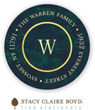 Stacy Claire Boyd Return Address Label/Sticky - Evergreen Holiday (Holiday)