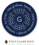 Return Address Label/Sticky by Stacy Claire Boyd - Swirled Wishes (Holiday)