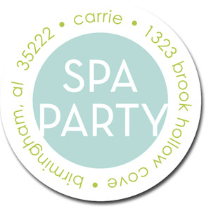 Stacy Claire Boyd Return Address Label/Sticky - Spa Girl