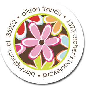 Stacy Claire Boyd Return Address Label/Sticky - Flower Wow