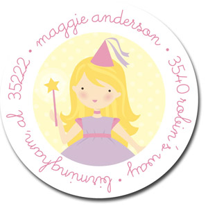 Stacy Claire Boyd Return Address Label/Sticky - Pretty Princess - Blonde