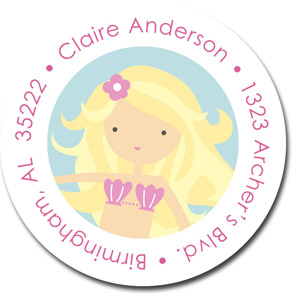 Return Address Label/Sticky by Stacy Claire Boyd - Mermaid Return Address Label/Sticky by Stacy Claire Boyd - Mermaid