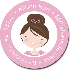 Return Address Label/Sticky by Stacy Claire Boyd - Little Ballerina Return Address Label/Sticky by Stacy Claire Boyd - Little Ballerina