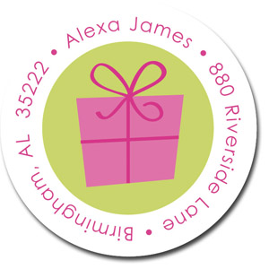 Stacy Claire Boyd Return Address Label/Sticky - Party Giraffe-Pink Stacy Claire Boyd Return Address Label/Sticky - Party Giraffe-Pink
