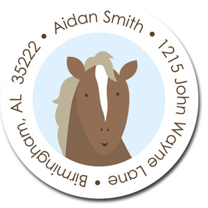 Stacy Claire Boyd Return Address Label/Sticky - Round 'Em Up Stacy Claire Boyd Return Address Label/Sticky - Round 'Em Up