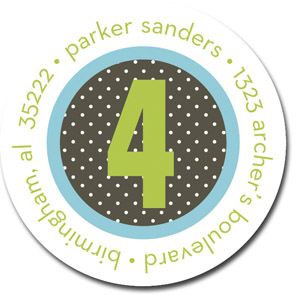 Stacy Claire Boyd Return Address Label/Sticky - Party Boy