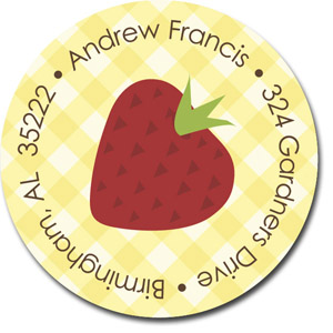 Stacy Claire Boyd Return Address Label/Sticky - Eat Cake-Blue