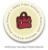 Stacy Claire Boyd Return Address Label/Sticky - Tiny Working Girl