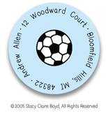 Stacy Claire Boyd Return Address Label/Sticky - Tiny Soccer All-Star