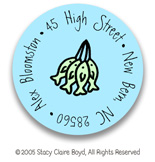 Stacy Claire Boyd Return Address Label/Sticky - Tiny Gone Campin - Boy