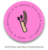 Stacy Claire Boyd Return Address Label/Sticky - Tiny Gone Campin - Girl