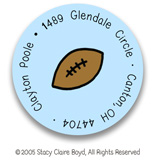 Stacy Claire Boyd Return Address Label/Sticky - Tiny Football All-Star