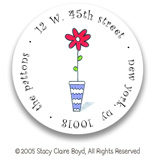 Stacy Claire Boyd Return Address Label/Sticky - Tiny Tra La La