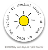 Stacy Claire Boyd Return Address Label/Sticky - Tiny Sunshine Family
