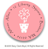 Stacy Claire Boyd Return Address Label/Sticky - Tiny Pink Petals