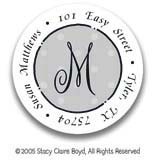 Stacy Claire Boyd Return Address Label/Sticky - Tiny Definitely Dotty - Pacific Blue