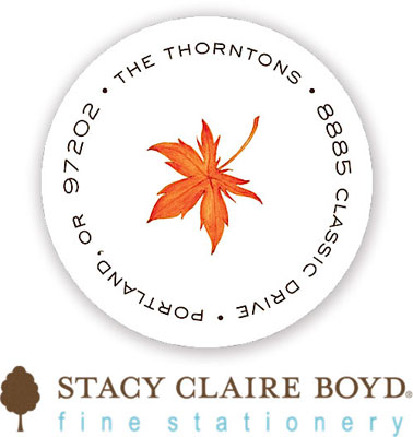 Stacy Claire Boyd Return Address Label/Sticky - Autumn Leaves Stacy Claire Boyd Return Address Label/Sticky - Autumn Leaves
