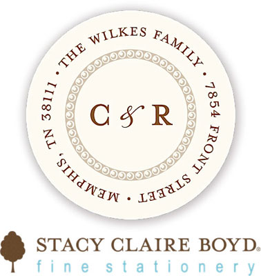 Stacy Claire Boyd Return Address Label/Sticky - Elegant Border