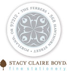 Stacy Claire Boyd Return Address Label/Sticky - French Flourish