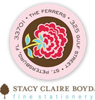 Stacy Claire Boyd Return Address Label/Sticky - Asian Blossom