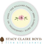 Stacy Claire Boyd Return Address Label/Sticky - Rosebud