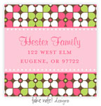 Take Note Designs - Address Labels (Modern Flowers Pink and Green)