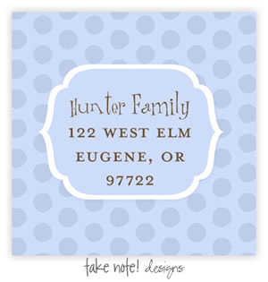 Take Note Designs - Address Labels (Blue Dots Tag)