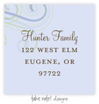Take Note Designs - Address Labels (Blue and Green Scroll)