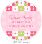Take Note Designs - Address Labels (Pink and Green Modern Flowers)