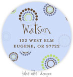 Take Note Designs - Address Labels (Blue Circle Dots)