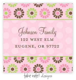 Take Note Designs - Address Labels (Sweet Modern Flowers)