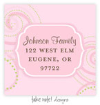 Take Note Designs - Address Labels (Pink and Green Scroll)