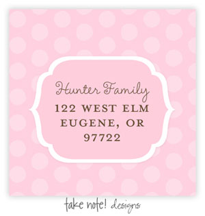 Take Note Designs - Address Labels (Simply Pink Polka Tag)
