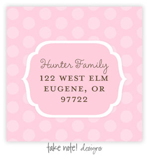 Take Note Designs - Address Labels (Simply Pink Polka Tag) Take Note Designs - Address Labels (Simply Pink Polka Tag)