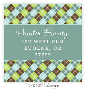 Take Note Designs - Address Labels (Pool and Lime Argyle) Take Note Designs - Address Labels (Pool and Lime Argyle)