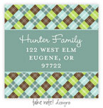 Take Note Designs - Address Labels (Pool and Lime Argyle)