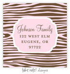 Take Note Designs - Address Labels (Pink Zebra Stripes)