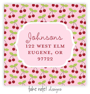 Take Note Designs - Address Labels (Sweet Cherry )