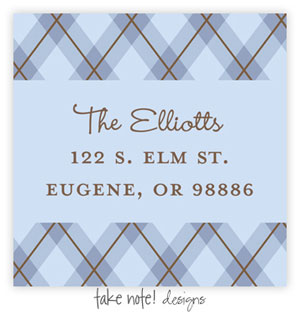 Take Note Designs - Address Labels (Baby Argyle)