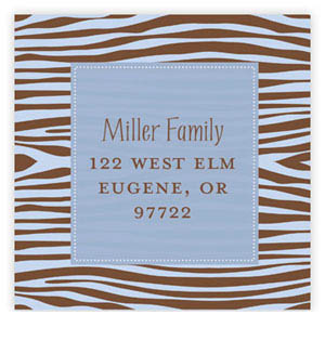 Take Note Designs - Address Labels (Blue Zebra)